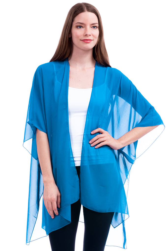 Solid Sheer Chiffon Kimono Cardigan Modern Kiwi